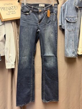 BKE Women's Flare Jeans in Dark Blue Wash